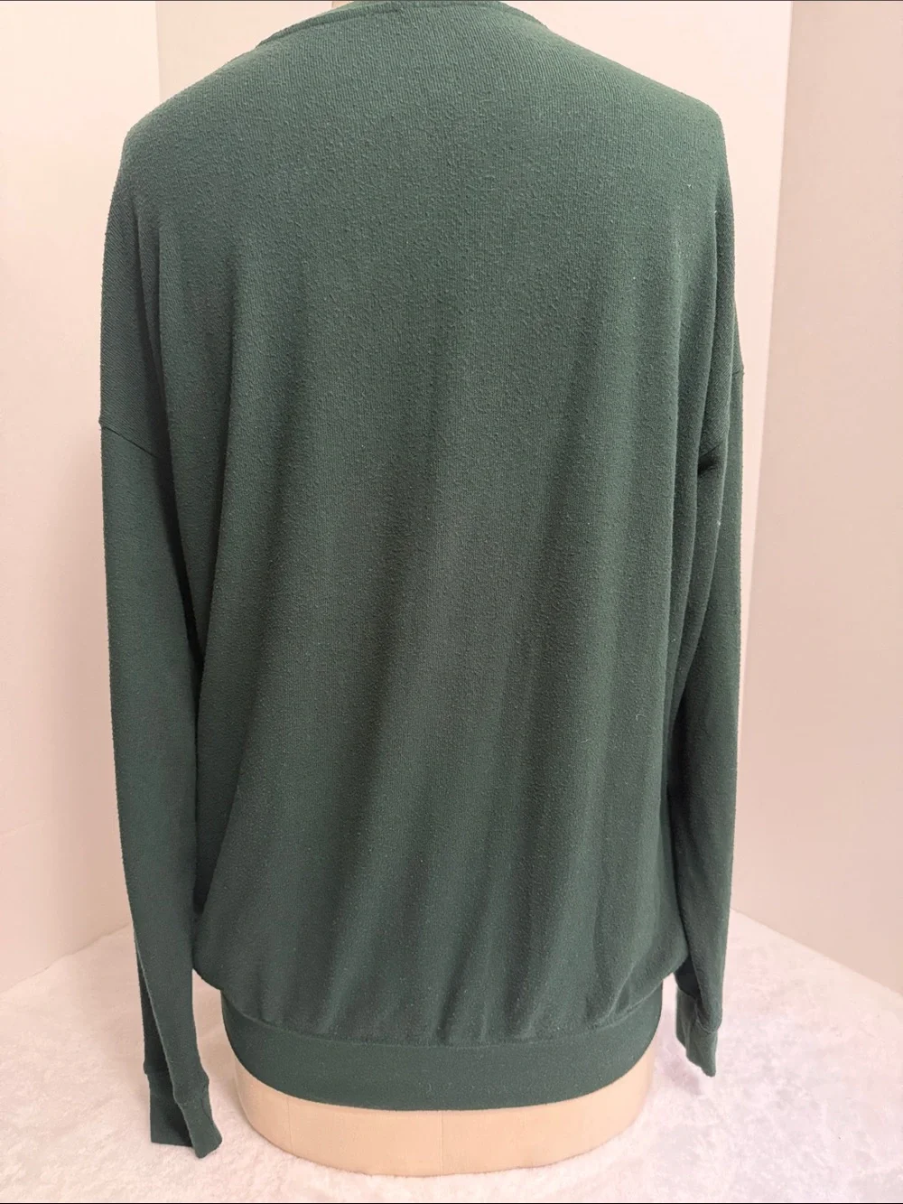 Alo Soho Oversized Crewneck Sweatshirt in Deep Forest Green Size Small
